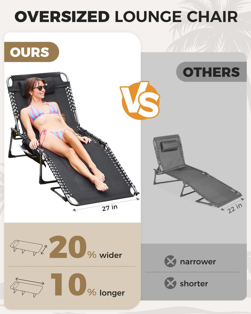 Load image into Gallery viewer, KingCamp MAGNOLIA B20 Folding Oversized Lounge Chair for Patio, Beach, Yard