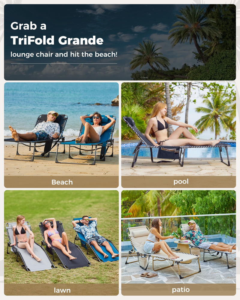 Load image into Gallery viewer, KingCamp MAGNOLIA B20 Folding Oversized Lounge Chair for Patio, Beach, Yard