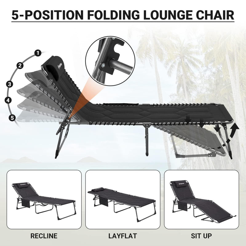 Load image into Gallery viewer, KingCamp Oversized Comfort 3-folding Lounge Chair Easy Fold and Carry
