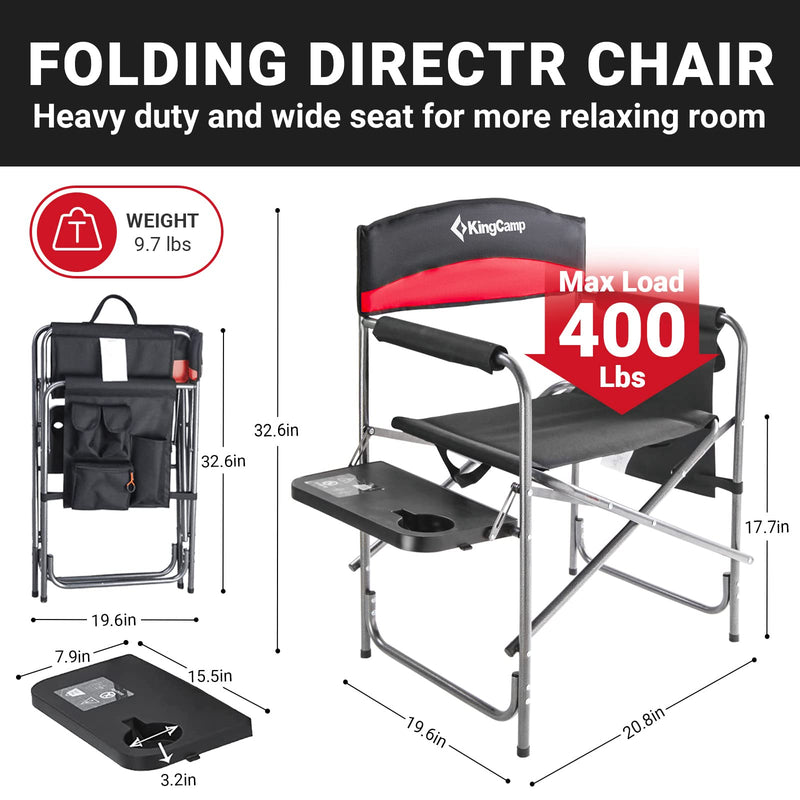 Load image into Gallery viewer, KingCamp Comfort Folding Director's Chair