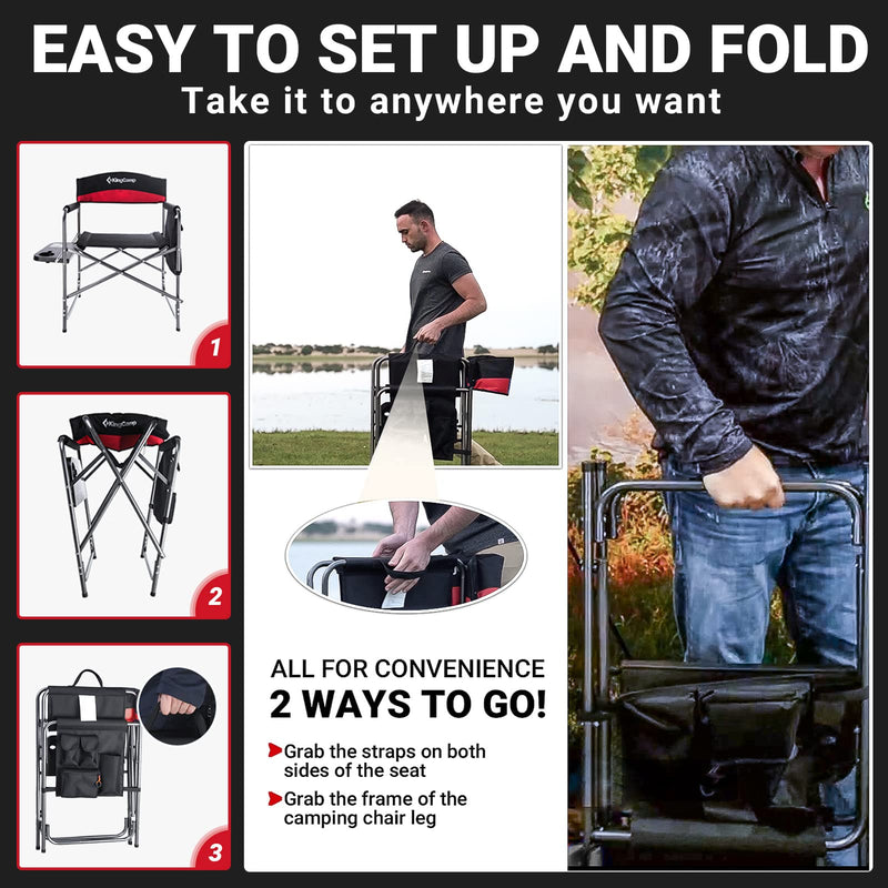 Load image into Gallery viewer, KingCamp Comfort Folding Director's Chair