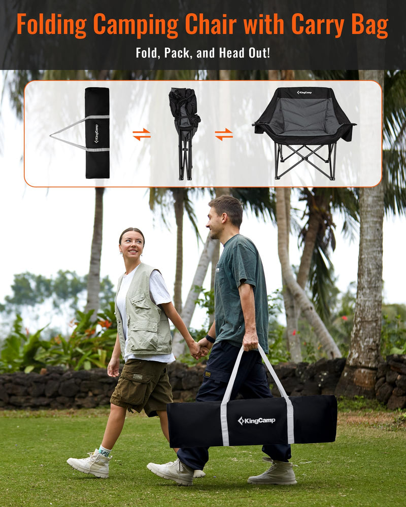 Load image into Gallery viewer, KingCamp CANNA C10 PLUS Oversized Padded Camping Chair Folding Camping Chair With Carry Bag