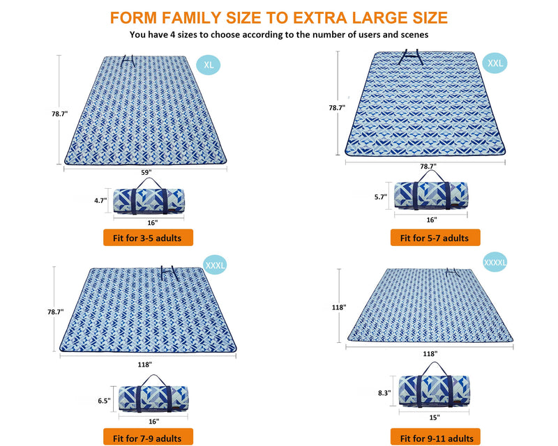 Cargue la imagen en el visor de la galería, KingCamp ARIEL Picnic Rug Travel and Picnic Blanket