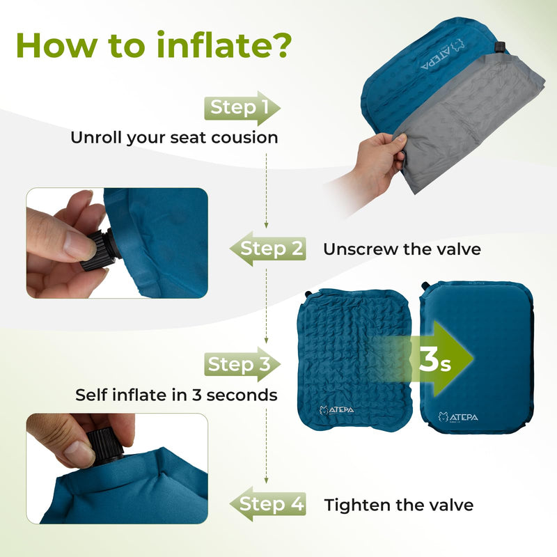Cargue la imagen en el visor de la galería, ATEPA BUBBLE 5.0 Trail Seat Inflatable Seat Cushion BRoadout