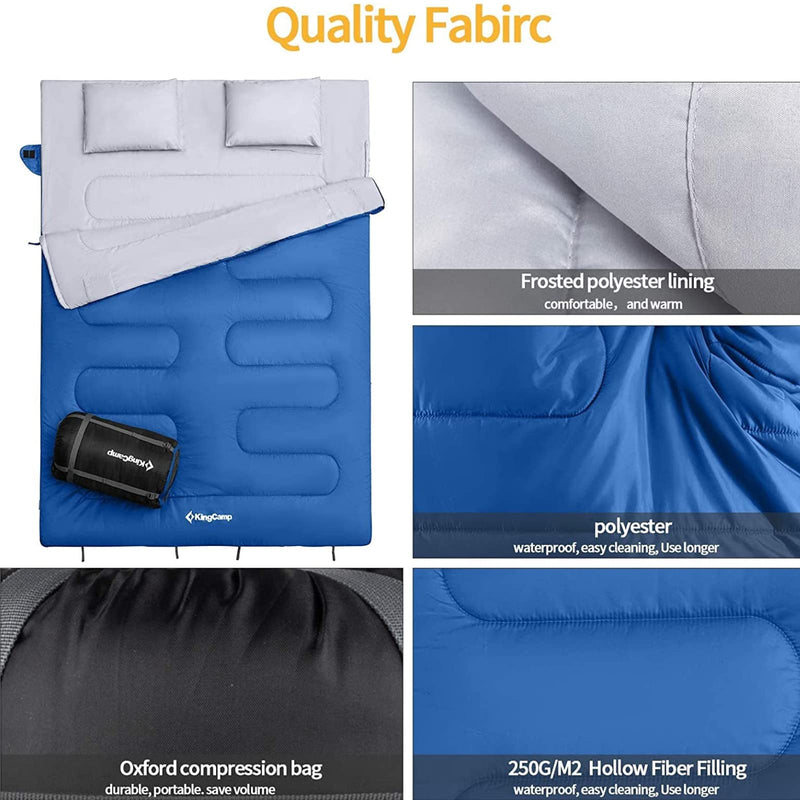 Cargue la imagen en el visor de la galería, Saco de dormir KingCamp OXYGEN 250D con doble capucha