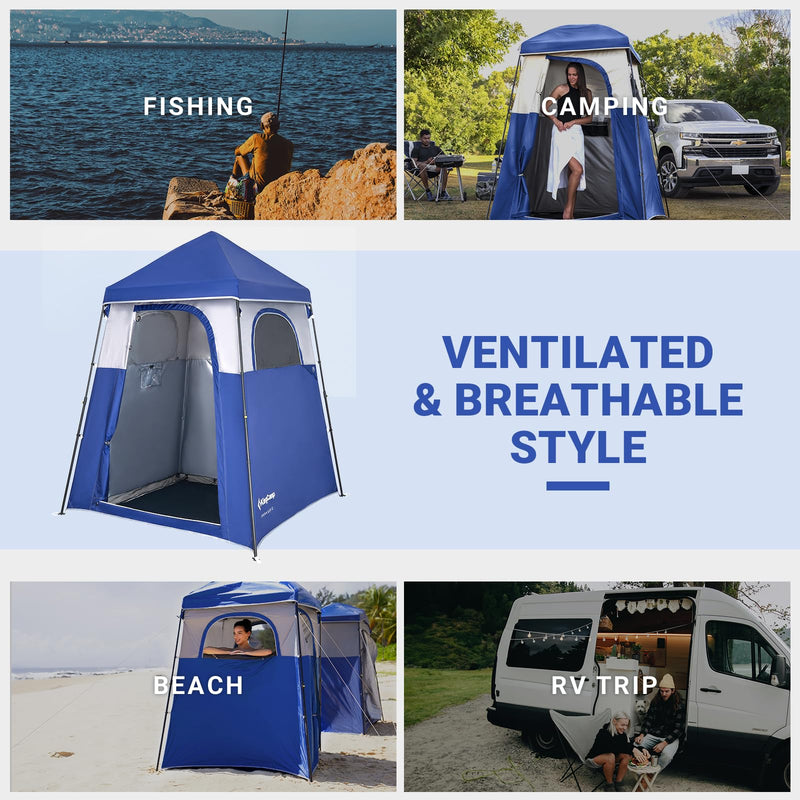 Load image into Gallery viewer, KingCamp Outdoor Shower Tents for Camping Portable Instant Pop Up Privacy Tent