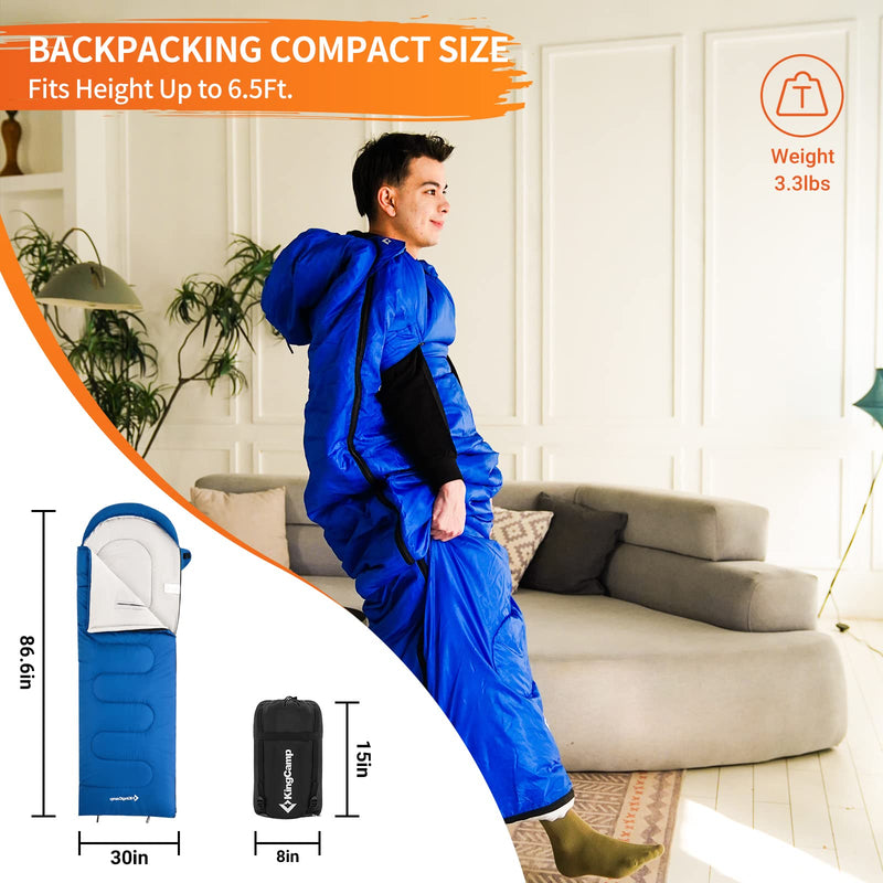 Load image into Gallery viewer, KingCamp LONA 250 Wearable Sleeping Bags Backpacking Compact Size