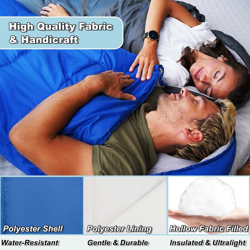 Load image into Gallery viewer, KingCamp Oasis 250 Sleeping Bag-Envelope With Hood 3 Season Camping Sleeping Bag