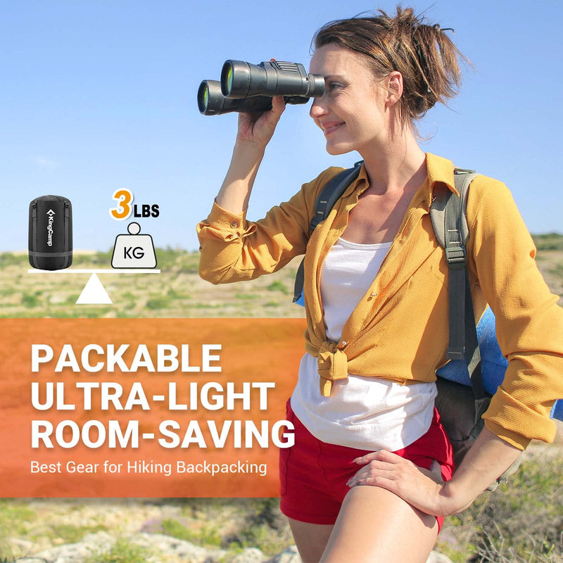 Load image into Gallery viewer, KingCamp Oasis 250 Sleeping Bag-Envelope 3 Season Camping Sleeping Bag Packable