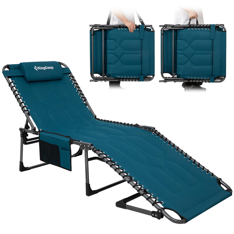 Load image into Gallery viewer, KingCamp MAGNOLIA B20 Folding Oversized Lounge Chair for Patio, Beach, Yard