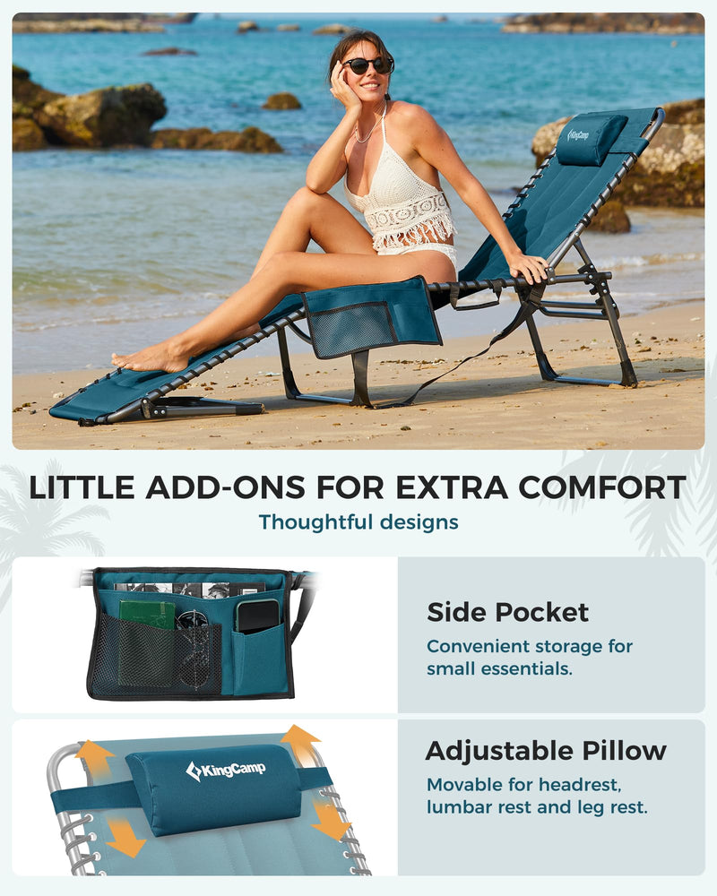 Load image into Gallery viewer, KingCamp MAGNOLIA B20 Folding Oversized Lounge Chair for Patio, Beach, Yard