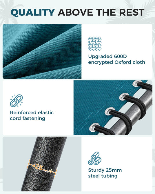 KingCamp MAGNOLIA B20 Folding Oversized Lounge Chair for Patio, Beach, Yard