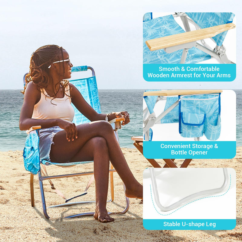 Load image into Gallery viewer, WEJOY Premium High Back Beach Chair Aluminum Camping Chair