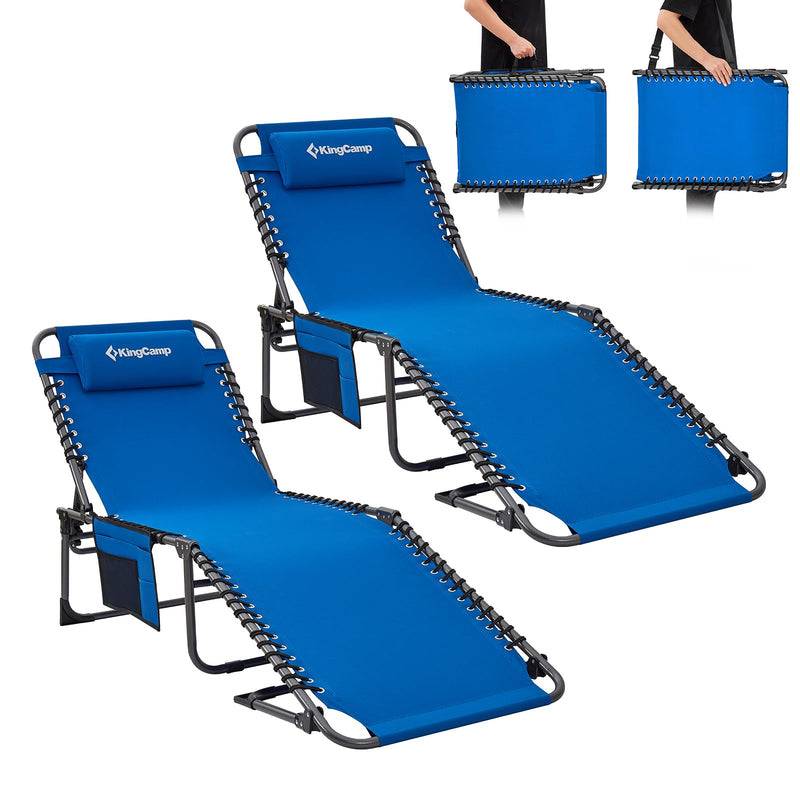 Load image into Gallery viewer, KingCamp 5 Position Outdoor Chaise Lounge Chair