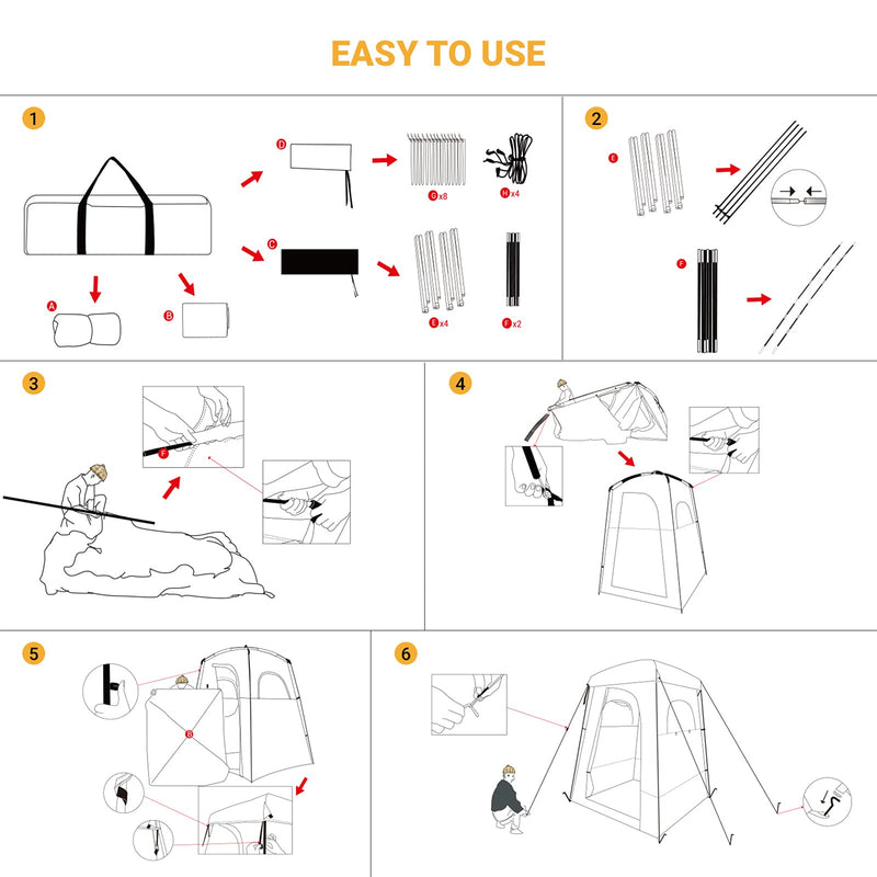 Cargue la imagen en el visor de la galería, Refugio de privacidad para carpa de ducha KingCamp MARASUSA