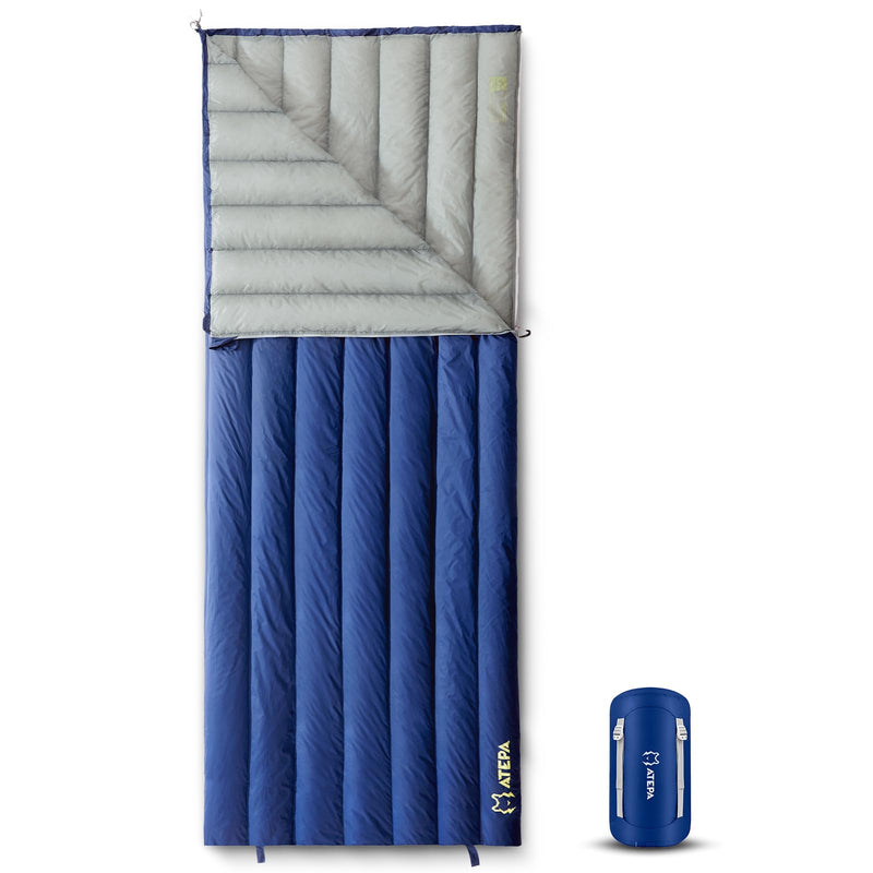 Load image into Gallery viewer, ATEPA Ultralight Down Sleeping Bag Filling 300g White Duck Down Easy to Pack Blue
