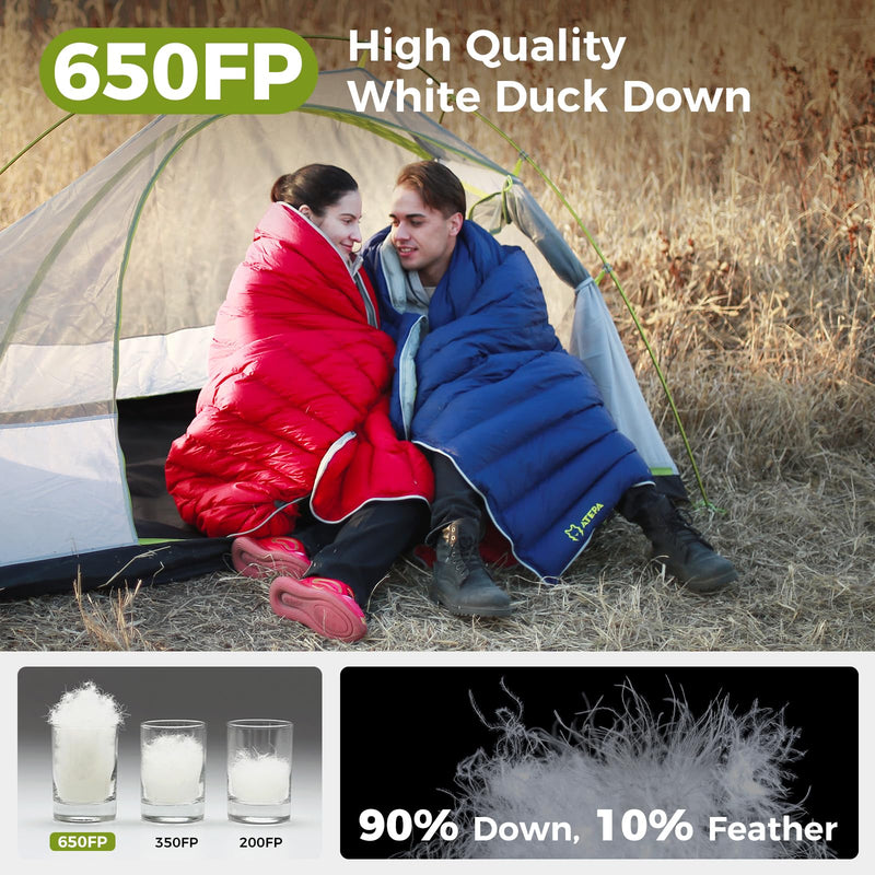 Load image into Gallery viewer, ATEPA Ultralight Down Sleeping Bag Filling 300g White Duck Down Easy to Pack