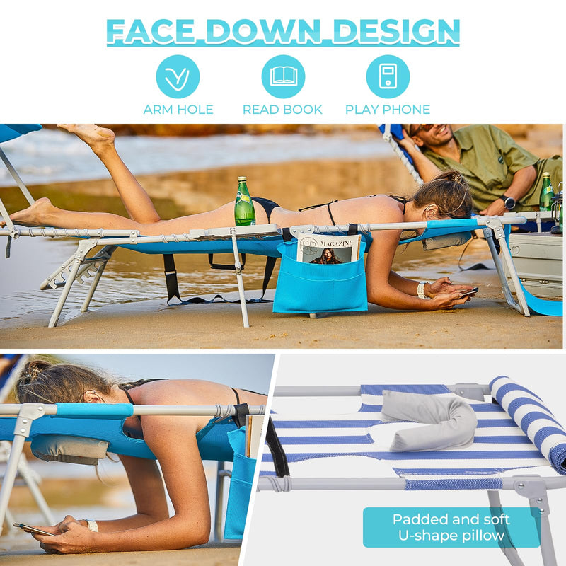 Load image into Gallery viewer, WEJOY Cool Lounge Chair Plus Folding Chaise Lounge Chair with Adjustable Back