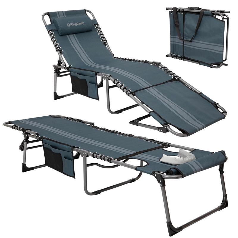 Load image into Gallery viewer, KingCamp MAGNOLIA B10 Backpack Chaise Lounge With Face Hole Blue