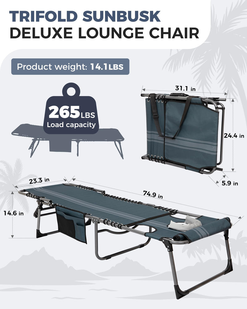 Load image into Gallery viewer, KingCamp MAGNOLIA B10 Backpack Chaise Lounge With Face Hole