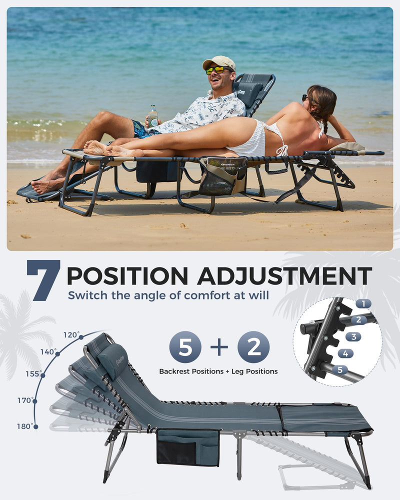 Load image into Gallery viewer, KingCamp MAGNOLIA B10 Backpack Chaise Lounge With Face Hole
