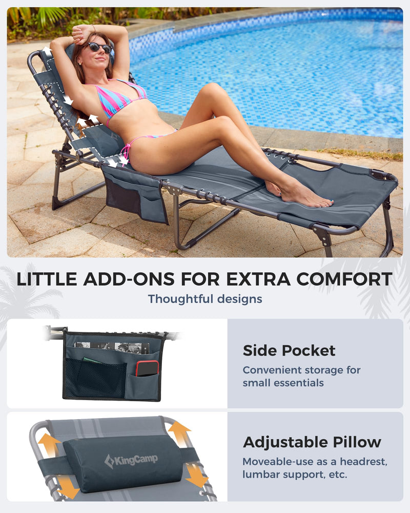 Load image into Gallery viewer, KingCamp MAGNOLIA B10 Backpack Chaise Lounge With Face Hole