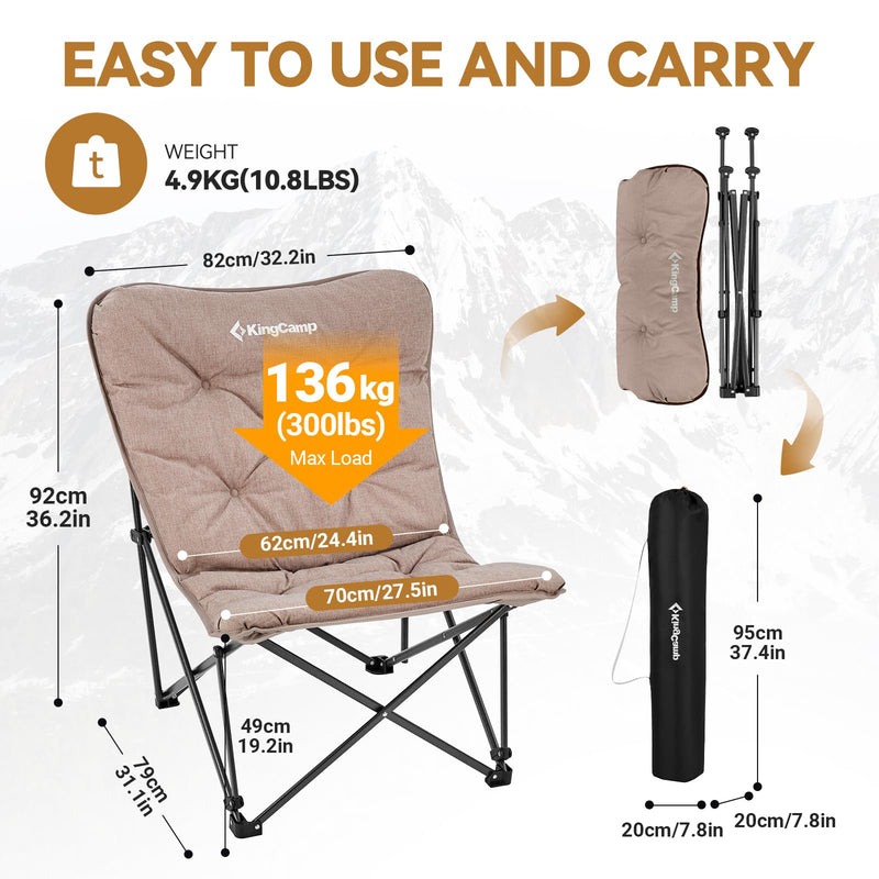 Load image into Gallery viewer, KingCamp C20 B Oversized Butterfly Camp Chair Easy to Use and Carry