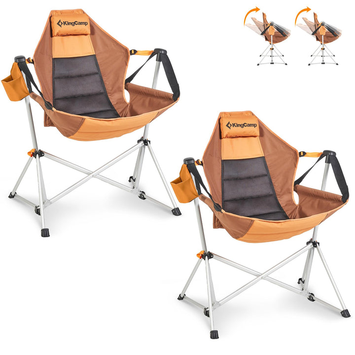 Load image into Gallery viewer, KingCamp Portable Swing Recliner Chair with Pillow