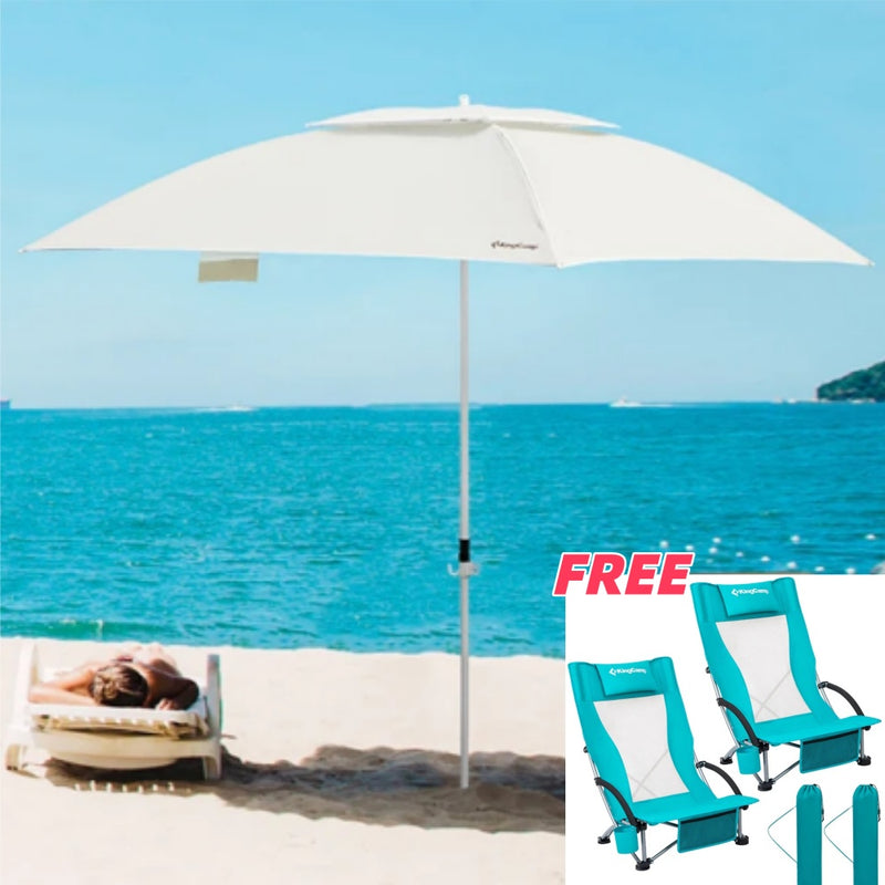 Load image into Gallery viewer, Buy KingCamp Beach Umbrella Get 2 Beach Chair Free