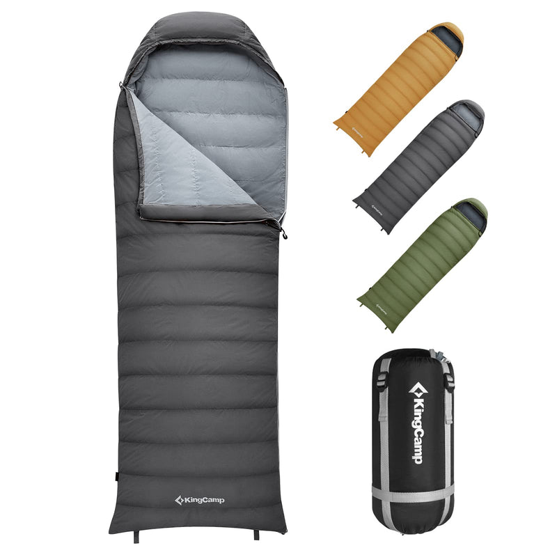 Load image into Gallery viewer, KingCamp Lightweight Down Sleeping Bag-Envelope With Hood