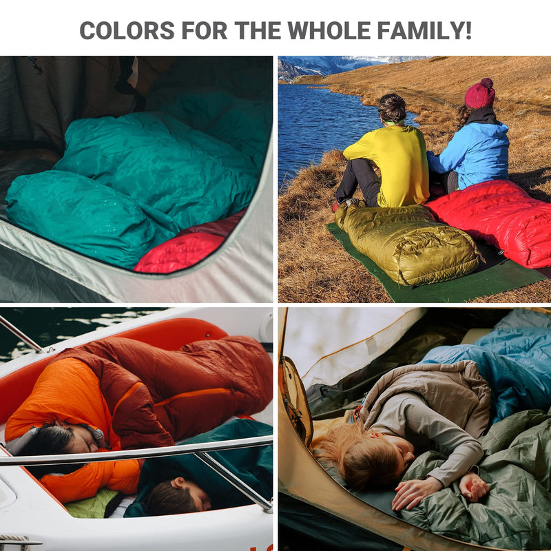 Load image into Gallery viewer, KingCamp Lightweight Down Sleeping Bag-Envelope With Hood