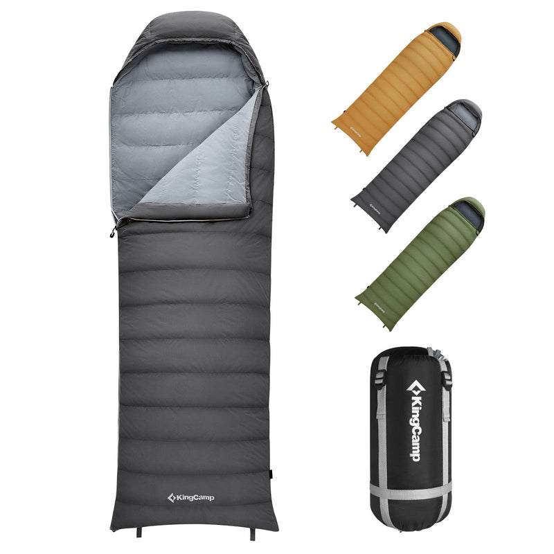 Load image into Gallery viewer, KingCamp Lightweight Down Sleeping Bag-Envelope With Mummy Hood Wide and Large