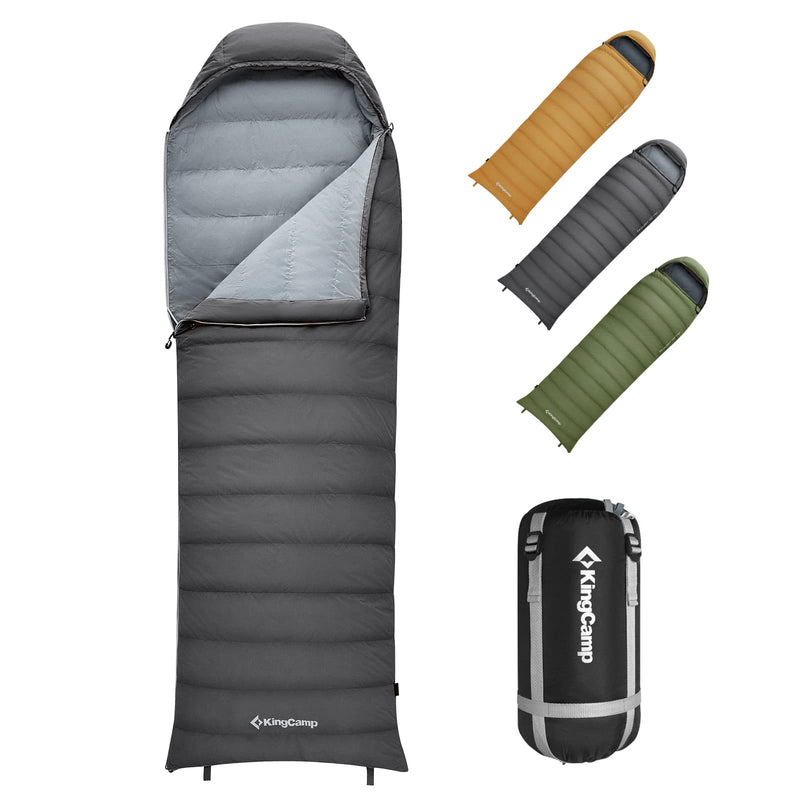Load image into Gallery viewer, KingCamp Lightweight Down Sleeping Bag-Envelope With Hood