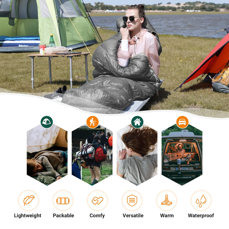 Load image into Gallery viewer, KingCamp PROTECTOR 400 Down Mummy Sleeping Bag