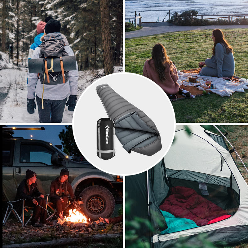 Load image into Gallery viewer, KingCamp PROTECTOR 400 Down Mummy Sleeping Bag