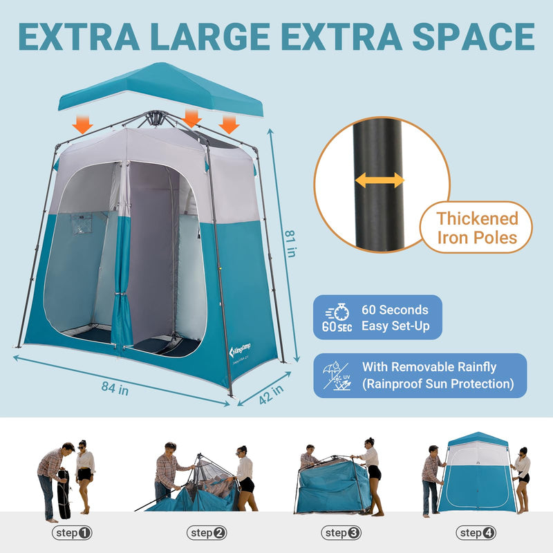 Load image into Gallery viewer, KingCamp Outdoor Shower Tents for Camping Portable Instant Pop Up Privacy Tent