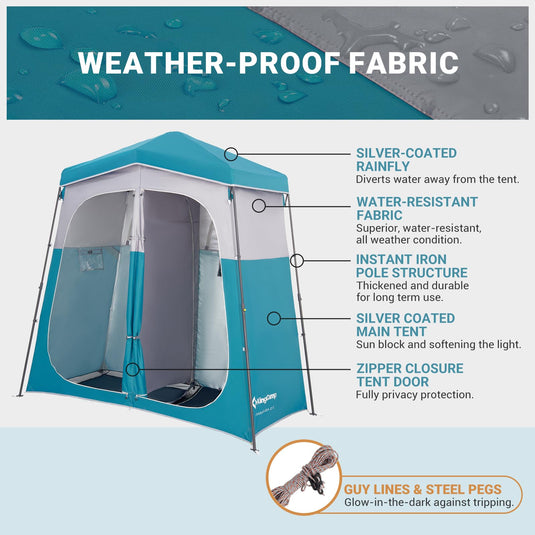 KingCamp Outdoor Shower Tents for Camping Portable Instant Pop Up Privacy Tent