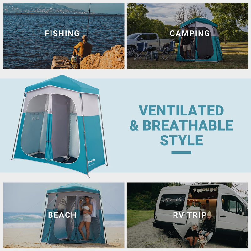 Load image into Gallery viewer, KingCamp Outdoor Shower Tents for Camping Portable Instant Pop Up Privacy Tent