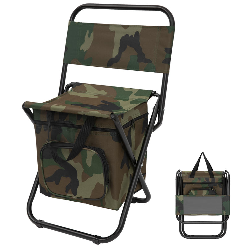 Load image into Gallery viewer, FUNDANGO Cooler Backrest Stool Fishing Chair with Cooler Bag