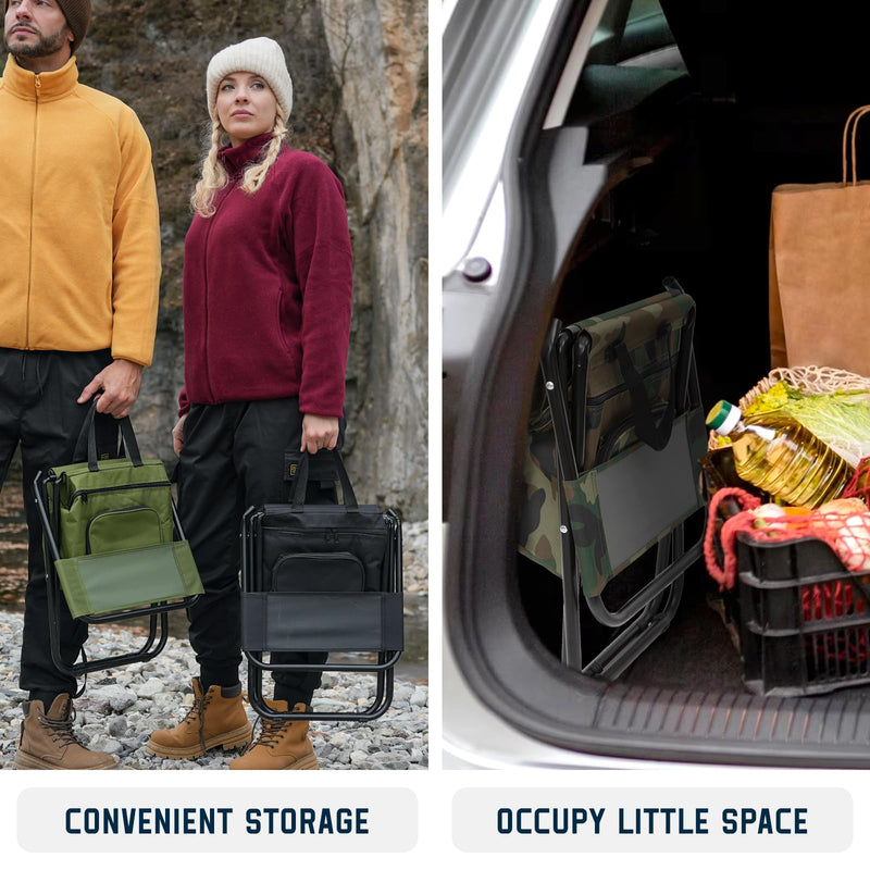 Load image into Gallery viewer, FUNDANGO Cooler Backrest Stool Fishing Chair with Cooler Bag