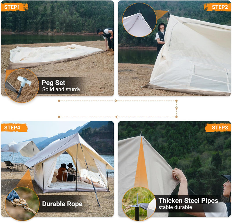 Load image into Gallery viewer, KingCamp Mountain In C2 Canvas Cabin Tent
