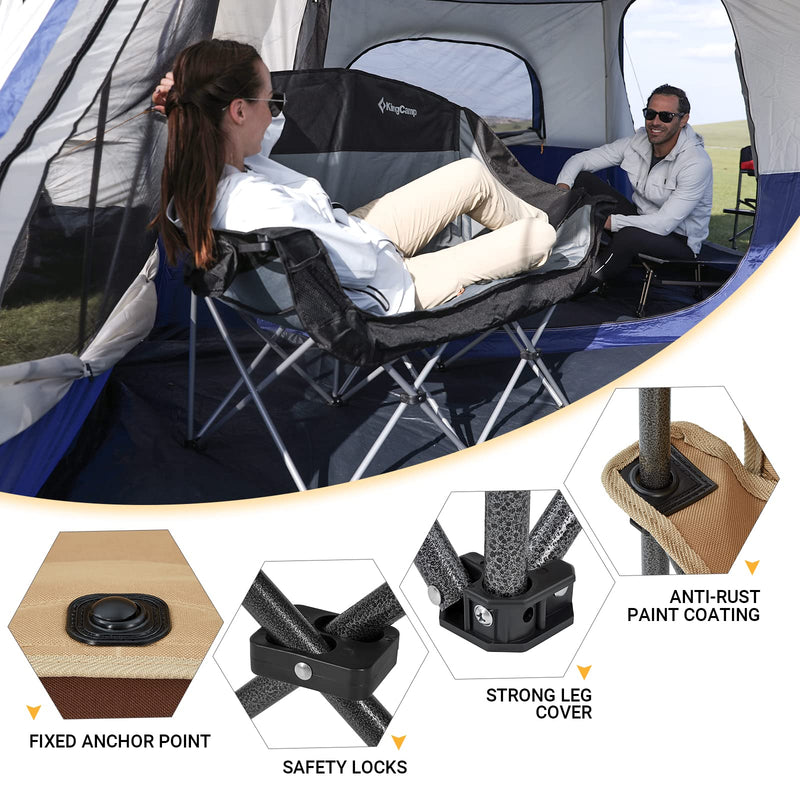 Cargue la imagen en el visor de la galería, KingCamp Double Sofa Chair Camping Loveseat