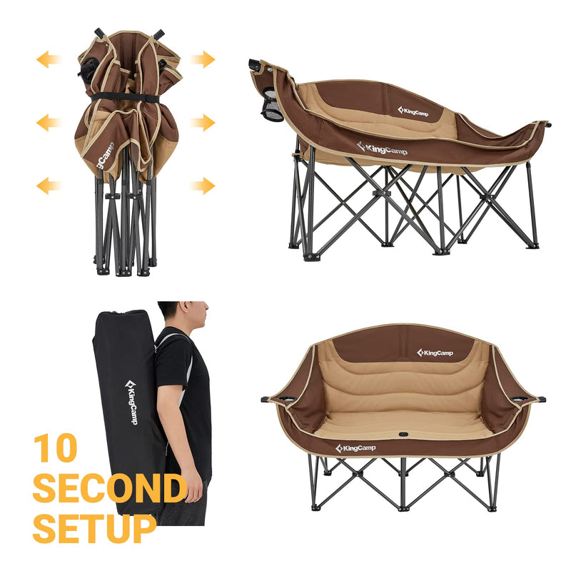 Cargue la imagen en el visor de la galería, KingCamp Double Sofa Chair Camping Loveseat