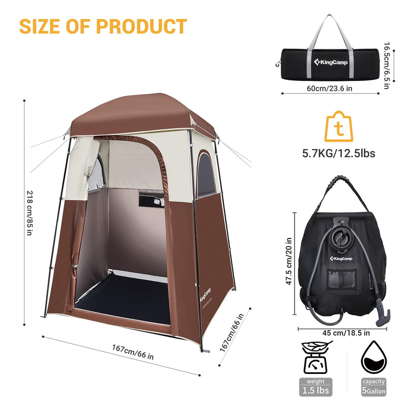 Load image into Gallery viewer, KingCamp MARASUSA Shower Tent 1 Room Privacy Shelter