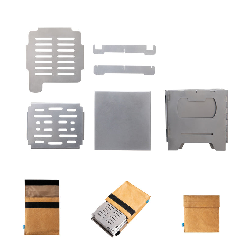 Load image into Gallery viewer, Cook'n'Escape Ultralight Wood Stove – Portable Titanium Grill & Secondary Burn Camp Stove