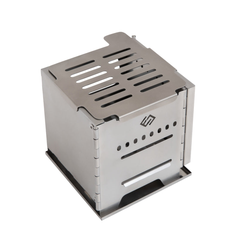 Load image into Gallery viewer, Cook'n'Escape Ultralight Wood Stove – Portable Titanium Grill & Secondary Burn Camp Stove