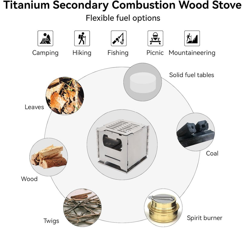 Load image into Gallery viewer, Cook'n'Escape Ultralight Wood Stove – Portable Grill & Secondary Burn Camp Stove