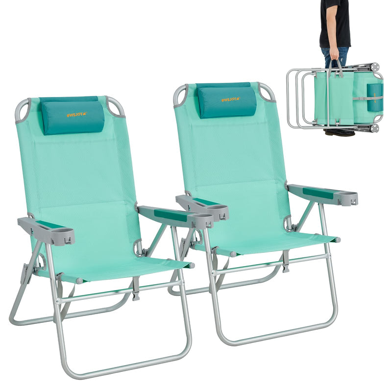 Load image into Gallery viewer, WEJOY Adjustable Beach Chair H Set of 2