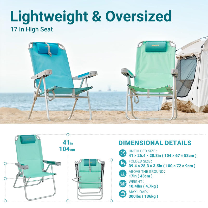 Load image into Gallery viewer, WEJOY Adjustable Beach Chair H Set of 2