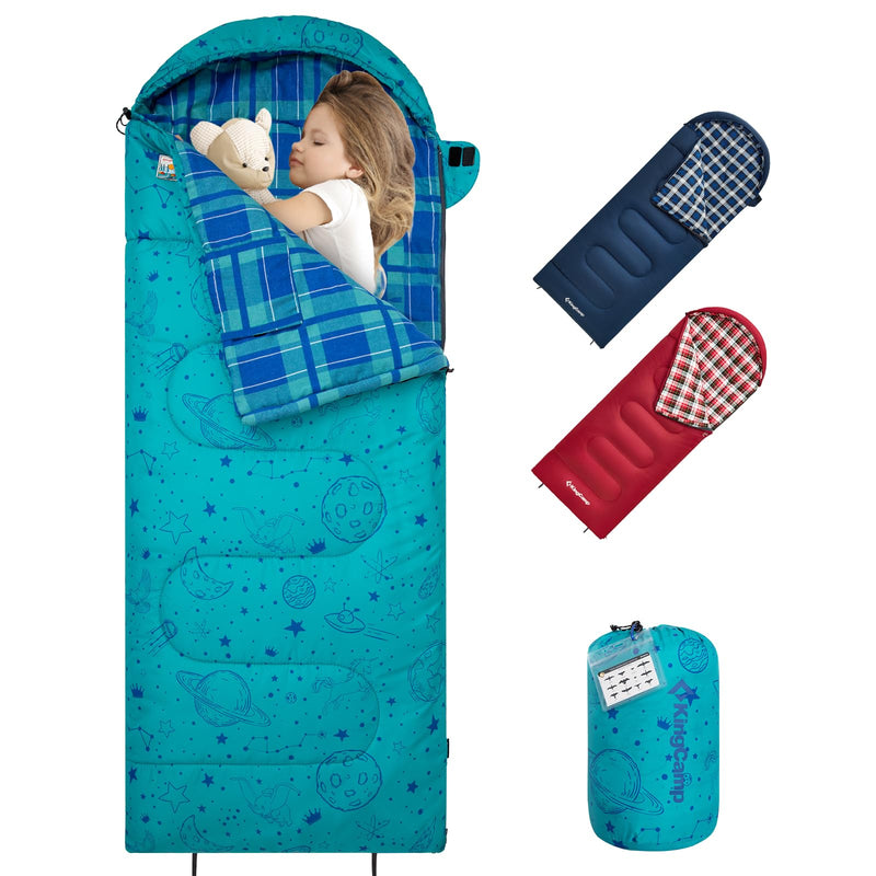 Load image into Gallery viewer, KingCamp Galaxy Zoo C 300 Kids' Hooded Sleeping Bag